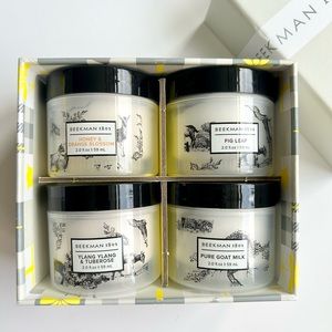 Beekman 1802 Body Cream Lotion 4-Piece Sampler Box NIB Honey Fig Milk Tuberose
